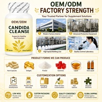 Capsules de nettoyage Candida sous marque privée OEM ODM Formule personnalisée Conception graphique Bien-être intestinal 60 unités
