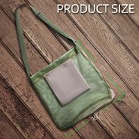 Sac de cueillette de champignons pliable en maille pour l'extérieur, sac de récolte à bandoulière pour la randonnée et le camping