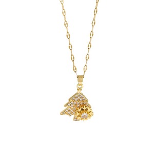 Collier pendentif cœur rotatif en cuivre électroplaqué pour femme avec breloques interchangeables et accessoires DIY - Product Image 4