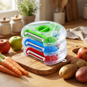 Éplucheur 3-en-1 en acier inoxydable avec lame rotative, coupe-fruits et légumes multifonctionnel, gadgets de cuisine pour cuisine commerciale - Product Image 1