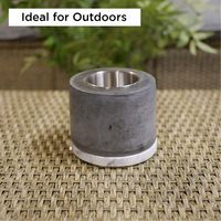 Beton Meja Fire Pit - Ethanol Bowl Mini Perapian Pribadi untuk Indoor & Garden Bio Fuel