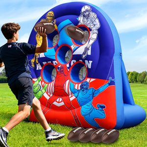 Jeu de lancer de ballons de football gonflables de 7 pieds, cible de lancer portable avec balles pour l'entraînement sportif, le carnaval, le camping et les activités de plein air - Product Image 3