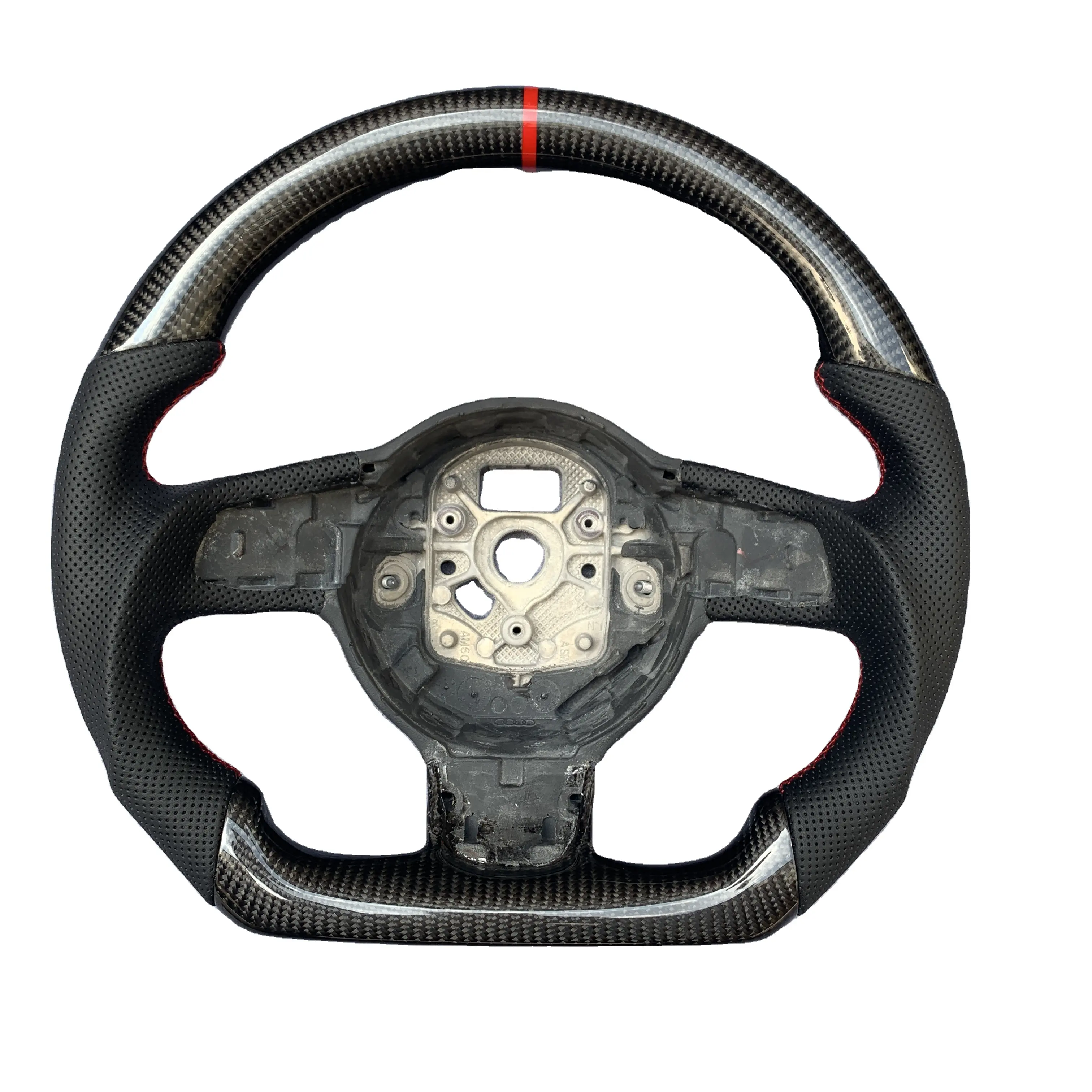 CCexcellent Customized flat bottom carbon fiber sport steering wheel racing car wheel for Audi T-T r8