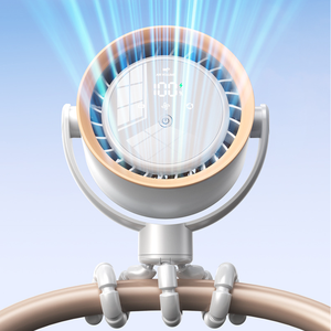 Ventilateur portable rechargeable Ownswing 5 vitesses, mini ventilateur de bureau mural, ventilateur ultra-silencieux pour poussette de bébé, utilisation en extérieur, ventilateur pieuvre - Product Image 3