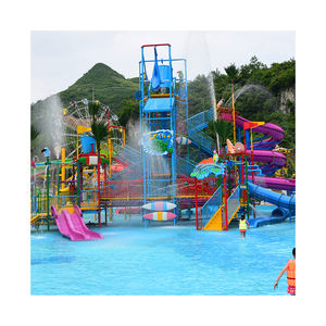 Château gonflable de 36 pieds de haut avec toboggan aquatique, équipement de parc aquatique, toboggans de parc aquatique, <span class=keywords><strong>jungle</strong></span> - Product Image 6
