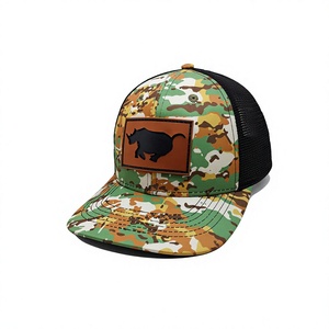 Casquette Trucker 6 Panneaux Structurée en Maille Camouflage avec Patch en Cuir Personnalisé, Fabriquée au Vietnam, pour Adultes, Style de Haute Qualité - Product Image 4
