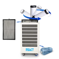 Aire Acondicionado Industrial Comercial Portátil de Piso de 7700 BTU con Voltaje de 100-240 V y Flujo de Aire de 460 m³/h