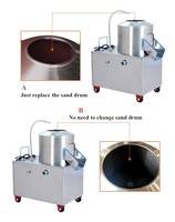2200W Automatische 450-650kg/u capaciteit 304 roestvrijstalen was- en schilmachine voor uien, aardappelen en gember