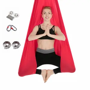 Rede de pilates premium anti-gravidade, suporte aéreo de tecido de seda com apoio para yoga