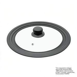 ฝาปิดอเนกประสงค์พร้อมแก้วตรงกลางและขอบสีดำสำหรับเครื่องครัวขนาดเส้นผ่านศูนย์กลาง 28 ซม. - Product Image 2