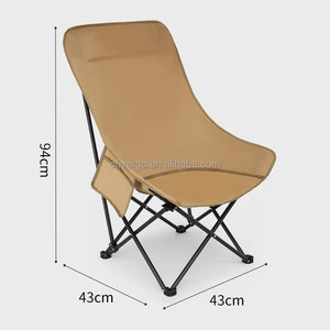 Nhiệm Vụ Nặng Nề 600D Cao Trở Lại Mặt Trăng Ghế Câu Cá Dã Ngoại Du Lịch Ngả Ghế Nap Kim Loại Gấp Ghế - Product Image 2