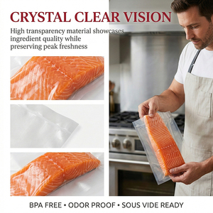 Bolsas de Cocción al Vacío Comerciales Sous Vide PA/EVOH/PE de 11 Capas, Resistentes al Calor, Grado Alimenticio, Aprobadas por <span class=keywords><strong>BRC</strong></span>, Impresión UV Personalizada - Product Image 2
