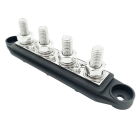 Barre de distribution d'alimentation à 4 voies 250A 12V 48V Négatif Noir