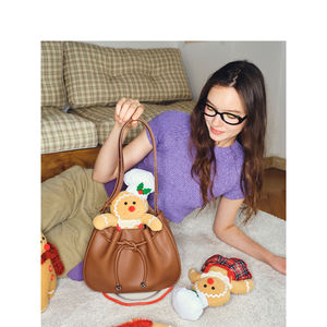 Mifaktory personalizado invierno nueva moda bolso de hombro de mujer con bolso de cuerda boca bolso colgante - Product Image 3