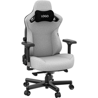 Chaise d'ordinateur de luxe avec support lombaire intégré à 4 voies Chaise de jeu Anda Sièges Kaiser 3 Taille XL Noir Chaise de jeu de qualité supérieure