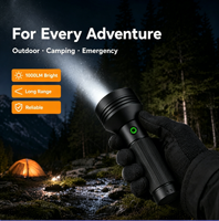 Lampe de poche d'urgence en alliage d'aluminium CW104, personnalisée en usine depuis 44 ans, étanche IP65, rechargeable par USB, OEM ODM, moule gratuit