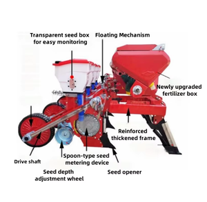 4-Hàng điện hệ thống treo thông minh Khoảng cách planter cho đậu phộng Ngô đậu nành phân bón sử dụng seeder cho trồng gieo hạt giống - Product Image 4
