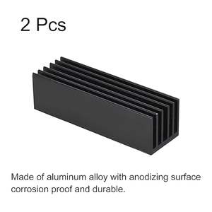 مبرد قرص صلب M.2 مكون من قطعتين مصنوع من سبائك الألومنيوم بتقنية CNC مع خزان تبريد مائي للكمبيوتر 70 × 22 × 20 مم أسود - Product Image 3