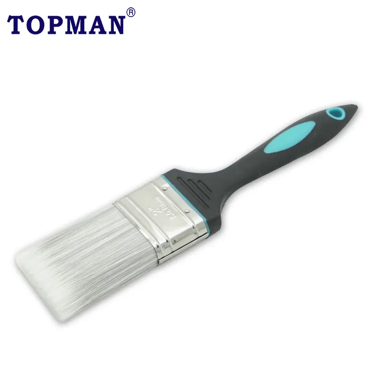 2 inches flat paint brush with soft plastic handle