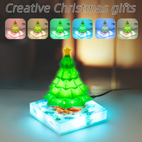 Regalo Personalizado de Navidad, Regalos Personalizados, Decoración de Luces para el Hogar, Lámpara Magnética Levitante para Árbol de Navidad con Colores RGB