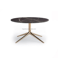 Ensemble de table basse de bureau en marbre moderne et très vendu, meubles de maison, table d'appoint en acier inoxydable pour le salon