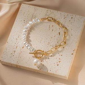 Perle épissage <span class=keywords><strong>O</strong></span> chaîne conception titane acier bracelet femme ins niche haute qualité 18K or n'est pas facile à estomper bijoux à la main - Product Image 3