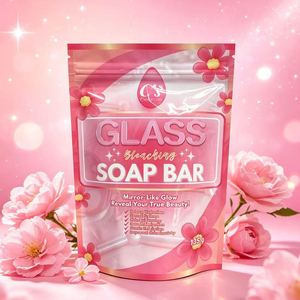 High Barrier Resealable Zipper <b>Bag</b> Custom Full Color Printing For Solid Facial Soap Bar Bath Soap Packaging - Product Image 1