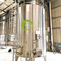 3000L 5000L 10000L 15000L Pompe-au-dessus du réservoir de fermenteur de vin d'acier inoxydable pour des usines de vinification