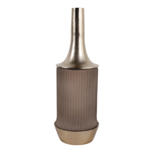 Vaso Alto in Vetro Stile Hurricane, Vaso Decorativo per Fiori per Soggiorno, Camera da Letto, Ufficio, Scaffale, Arredamento Casa - Product Image 1