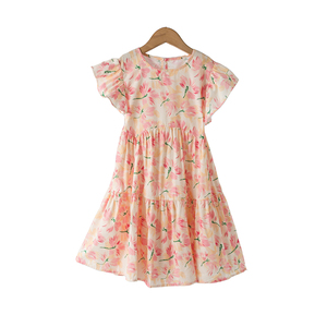 YYO Chất Lượng Cao Mùa Hè Giản Dị <span class=keywords><strong>Sundress</strong></span> Cho Cô Gái A-Line Mini Bãi Biển Ăn Mặc Với Đầy Màu Sắc In Hoa & Maxi Halter Thiết Kế - Product Image 2