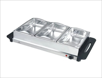 Chauffe-Plat Portable Électrique en Acier Inoxydable avec Contrôle de Température, Compatible Four, pour Buffet
