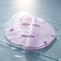 Masque facial en microfibre naturelle biologique, sec, ODM, pour peaux sensibles, soin du visage, Ice Purple, modèle 9