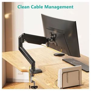 Soporte de Monitor con Resorte de Gas de Alta Resistencia, VESA 75x75/100x100, Altura e Inclinación Ajustables - Product Image 2