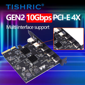 TISHRIC PCIE4XからType-C * 3 USB * <span class=keywords><strong>2</strong></span>拡張カードUSB3.2GEN210Gbp/sフルスピードアダプターカードAMS3142チップ (WindowsPC専用) - Product Image 4