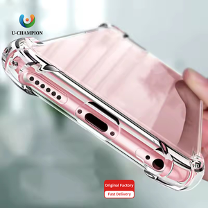 Funda de Teléfono Cuadrada Anti-caídas de TPU Suave, Funda Transparente a Prueba de Golpes para iPhone 11 12 13 14 15 16 17promax - Product Image 1