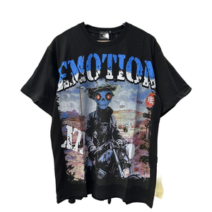 T-shirt d'été vintage délavé pour homme, style streetwear, tricoté lourd 240g, 100% coton, écologique, avec <span class=keywords><strong>lettres</strong></span> 3D personnalisées Hip Hop - Product Image 4
