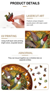 Meilleur fabricant 500 <span class=keywords><strong>pièces</strong></span> sublimation mdf <span class=keywords><strong>puzzle</strong></span> en bois découpe laser écologique pour puzzles en bois - Product Image 5