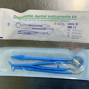 Kit d'instruments dentaires jetables, 3 pièces, outils stériles pour soins bucco-dentaires à usage unique, fabriqué en Chine - Product Image 1