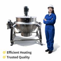 Marmite électrique en acier inoxydable Ace 50L-600L, marmite à sauce aux épices, cuve basculante à vapeur, 100-1000L