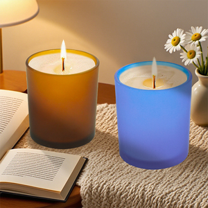 Frasco de Vidrio de Lujo para Velas, Multicolor, Tamaño Personalizado, Doble Pared, Diseño Único, con Tapa de Madera - Product Image 4
