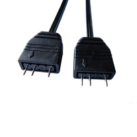 Kabel Splitter ARGB 5V 3Pin yang Dapat Diatur Alamatnya, Kabel Y 1 ke 2 untuk Casing PC, Kipas Pendingin Ganda, Koneksi Sinkronisasi Lampu RGB