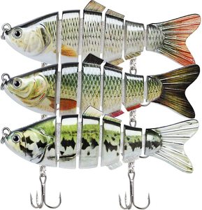 New Arrival 10.2cm/19g Minnow Lure Multi Jointed Artificial Bait Hard Plastic Fishing Lure For Freshwater and Saltwater