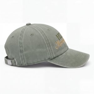 Wholesale Custom Logo <b>Flat</b> Chenille Embroidered Distressed Denim 6 Panel Baseball Cap Vintage Dad <b>Hat</b> Manufacturer - Product Image 5