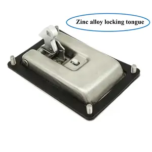 Stainless Steel Paddle Latch Safety Door Lock For Truck Trailers Recessed Plane Lock Cylinder
