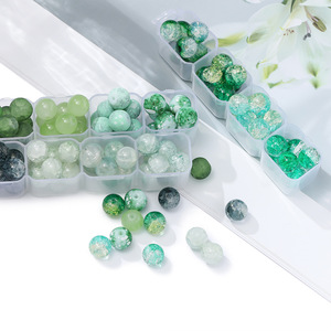 Perles en vrac de la série verte, perles rondes dispersées de 4/6/8/10mm pour la fabrication de bijoux, accessoires de bricolage, vente en gros - Product Image 3