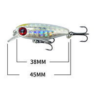Leurre pour brochet et petits poissons de 38 mm et 2,8 g, adapté à toutes les couches de la nappe aquatique