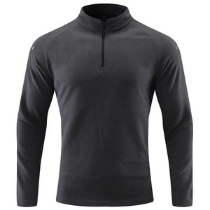 Custom Quick Dry Running Crew Neck Long Sleeve Sports T-Shirt Gym Fitness Half <b>1</b>/<b>4</b> Quarter <b>Zip</b> High Quality Pullover Shirt - Product Image 5