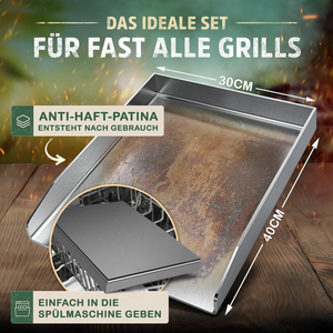 <span class=keywords><strong>Plaque</strong></span> <span class=keywords><strong>de</strong></span> cuisson en acier inoxydable épais avec accessoires <span class=keywords><strong>pour</strong></span> <span class=keywords><strong>barbecue</strong></span> extérieur, résistante à la chaleur et antiadhésive - Product Image 4
