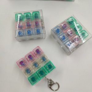 Transparent Luminous Nine-<b>key</b> Colorful Frosted <b>square</b> Plastic case Keycapsmechanical Keyboard Fingertip Stress-relief Toy - Product Image 1