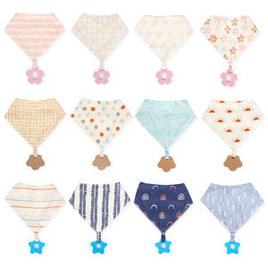 Bavoirs bandana pour <span class=keywords><strong>nouveau</strong></span>-<span class=keywords><strong>né</strong></span> <span class=keywords><strong>en</strong></span> coton biologique doux et mignon, absorbants, fermeture à boutons pression, matière <span class=keywords><strong>en</strong></span> mousseline, design de dessin animé mignon - Product Image 6